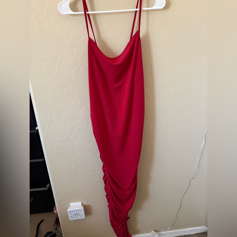 Red long dress